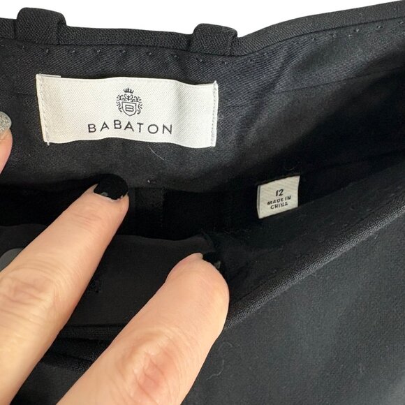 NWT Babaton Program (Re)ssential Pant High-Waisted Flared Trousers Black-sz 12 - Picture 6 of 11